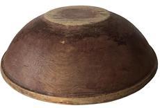 LL146 Late 18th century incredible lathe turned wood bowl with a wide rim, wonderful incised lines on the exterior
