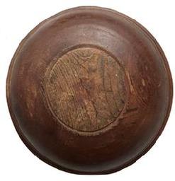 *SOLD* F10 18th century Treen Bowl, original dry surface, showing great lathe turnings, with a lip edge and nice and clean interior, out of round, New England, Overall good condition from 200+ years of use.