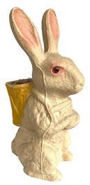 **SOLD** G150 Vintage paper mache rabbit candy containers Paper Mache Rabbit Candy Container Easter FN Burt Co