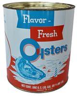 B179 This is an old oyster tin that has nice graphics, showing the oysters, sail boats, and a lighthouse.