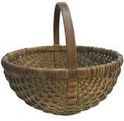V432 Melon Basket Penslyvania, oaksplint, rib construction,late nineteenth centruy, 15" diameter