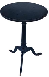 E522 Chippendale Candle Stand from New Castle Delaware, with the original dry black pint, from the Minshull collection,( Minshull ran for Governor of Delaware approximately 20 years ago 18" wide x 26 1/2" tall