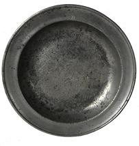 E94 18th century Pewter bowel made by Thomas Danforth in colonial Connecticut 1755 Measurements are: 11" diameter x 1 1/2" tall