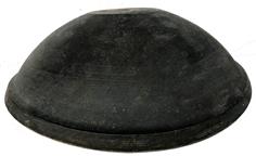 RM1068 Early 19th century wooden bowl in beautiful green paint, out of round at 9 1/2" X 9” diameter x 3” tall. Hand turned out of round with band around the