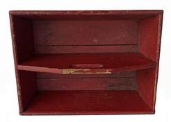 J353 Tomato Red painted cutlery box