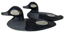 E417 Pair of Dorchester County /Talbot County , Buffeheads signed by maker C.T. Aaron