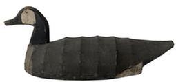 E282North Carolina canvas Goose decoy, in original paint, canvas stretchered over wire body. circa 1950