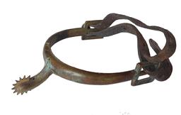 RM299 Nice Civil War Spur, Model 1859, Federal enlisted,with a foliate adornment under the neak of spur. Found in a local Maryland Estate.
