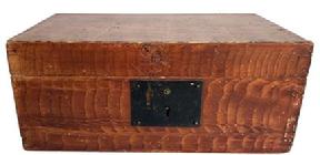 X314 19th century Paint decorated Document Box Beautiful and bold original paint decoration on this dovetailed document box date circa 1850