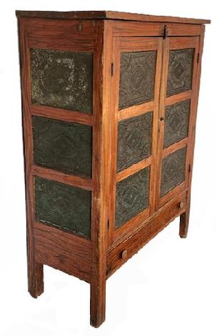 Red decorated Pie safe