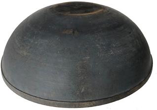 E566 TREENWARE BOWL.19th century turned bowl with wonderful gray paINT good condition with no cracks! The bowl is slightly out of round, which is as it should be for a piece of early 19th century woodenware. Measurements are:. 7"high. 22"diameter.