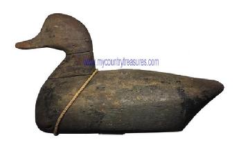 E258 North Carolina Large Redhead decoy attributed to Wallace O’Neal who was born January 16, 1897 in Barco, Currituck County North Carolina.