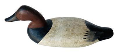 G447 Canvasback Decoy carved by Bob Matthew Havre de grave Decoy made in Madison Mitchell shop 1950's
